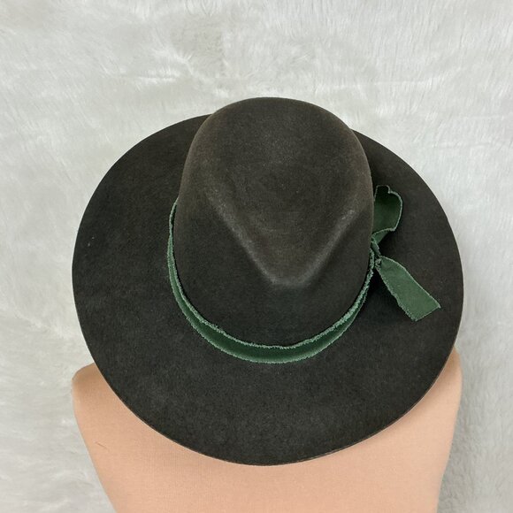 Olive & Pique Green Wool Felt Cowboy Western Ranger Hat main image 5